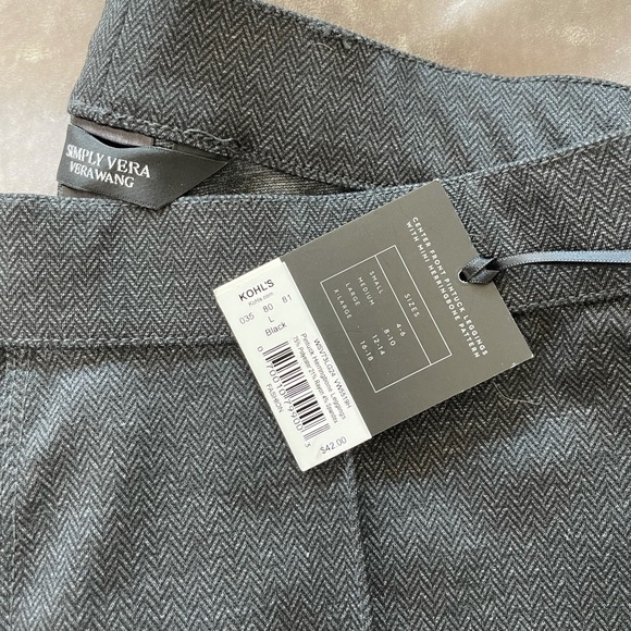 NWT! Vera Wang Pintuck herringbone pants. - Picture 3 of 6